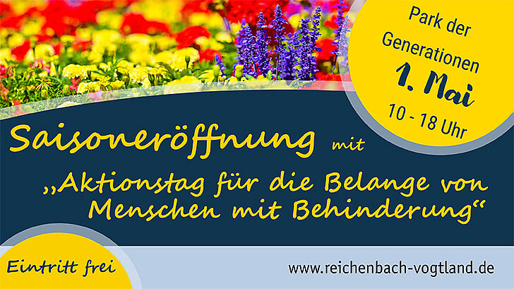 Saisoneröffnung mit Aktionstag für die Belange von Menschen mit Behinderung am 1. Mai im Park der Generationen